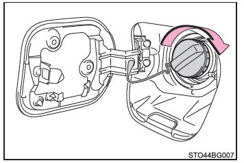 Toyota CH-R. Ravitaillement en carburant